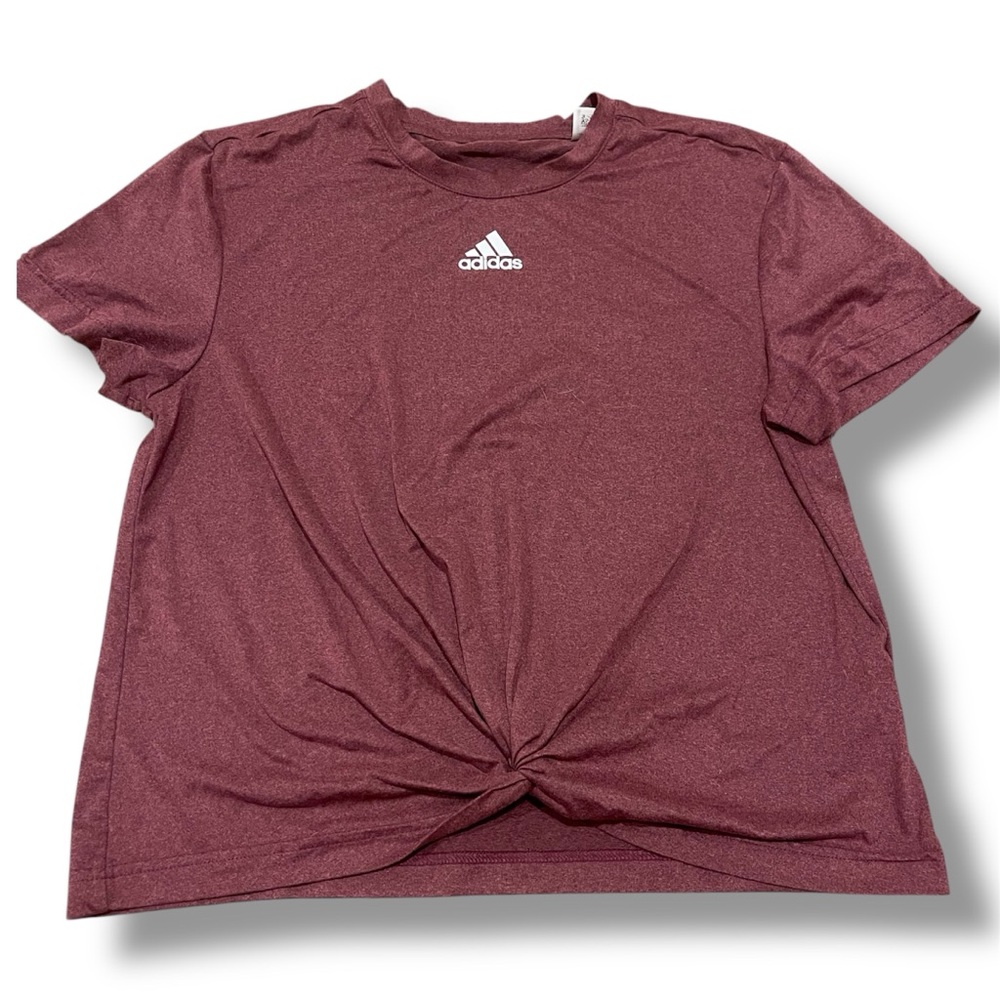 Burgundy ADIDAS athletic short sleeve tshirt MEDIUM WOMENS